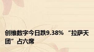 创维数字今日跌9.38% “拉萨天团”占六席