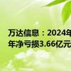 万达信息：2024年上半年净亏损3.66亿元