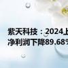 紫天科技：2024上半年净利润下降89.68%