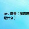 gsc 魔兽（魔兽世界gs是什么）