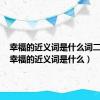 幸福的近义词是什么词二年级（幸福的近义词是什么）