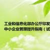 工业和信息化部办公厅印发《工业中小企业管理提升指南（试行）》