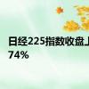 日经225指数收盘上涨0.74%