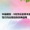 中信建投：9月无论是基本面、流动性已均出现边际改善信号