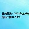 至纯科技：2024年上半年净利润同比下降32.19%