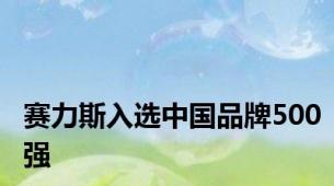 赛力斯入选中国品牌500强