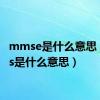 mmse是什么意思（mms是什么意思）