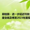 碧桂园：进一步延迟刊发2023年度业绩及寄发2023年度报