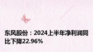 东风股份：2024上半年净利润同比下降22.96%