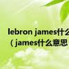 lebron james什么意思（james什么意思）