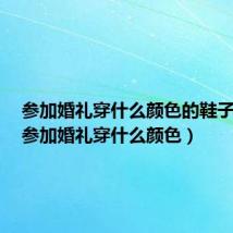 参加婚礼穿什么颜色的鞋子合适（参加婚礼穿什么颜色）