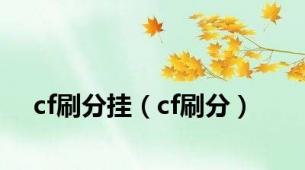 cf刷分挂（cf刷分）