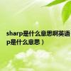 sharp是什么意思啊英语（sharp是什么意思）