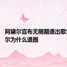 阿黛尔宣布无限期退出歌坛 阿黛尔为什么退圈