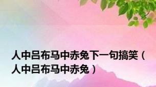 人中吕布马中赤兔下一句搞笑（人中吕布马中赤兔）