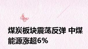 煤炭板块震荡反弹 中煤能源涨超6%