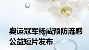 奥运冠军杨威预防流感公益短片发布