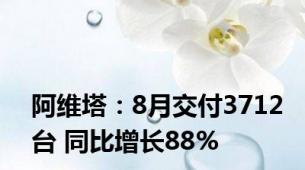 阿维塔：8月交付3712台 同比增长88%