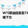 WTI原油回落至73美元/桶下方