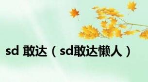 sd 敢达（sd敢达懒人）