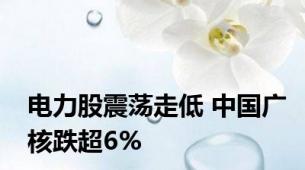 电力股震荡走低 中国广核跌超6%