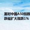 富时中国A50指数期货跌幅扩大现跌1%