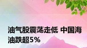 油气股震荡走低 中国海油跌超5%