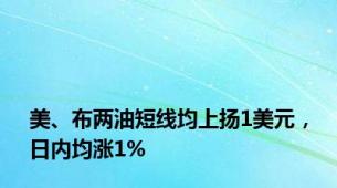 美、布两油短线均上扬1美元，日内均涨1%