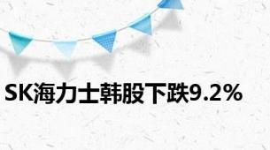 SK海力士韩股下跌9.2%