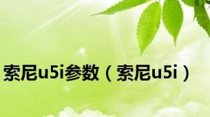 索尼u5i参数（索尼u5i）