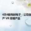 4天4板伟时电子：公司自身不生产 VR 终端产品