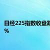 日经225指数收盘跌1.05%