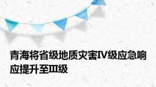 青海将省级地质灾害IV级应急响应提升至III级