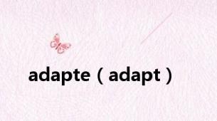 adapte（adapt）