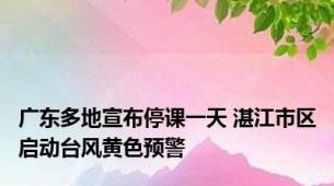 广东多地宣布停课一天 湛江市区启动台风黄色预警