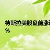 特斯拉美股盘前涨逾2.5%