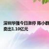 深圳华强今日涨停 陈小群席位净卖出1.10亿元