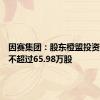 因赛集团：股东橙盟投资拟减持不超过65.98万股