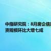 中指研究院：8月房企信用债融资规模环比大增七成