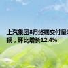 上汽集团8月终端交付量37.7万辆，环比增长12.4%