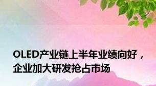 OLED产业链上半年业绩向好，企业加大研发抢占市场