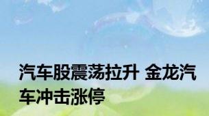 汽车股震荡拉升 金龙汽车冲击涨停