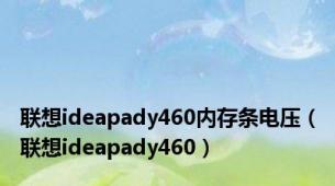 联想ideapady460内存条电压（联想ideapady460）