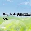 Big Lots美股盘后跌超25%