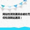 网站检测到漏洞会被处罚吗（如何检测网站漏洞）