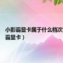 小影霸显卡属于什么档次（小影霸显卡）