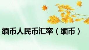 缅币人民币汇率（缅币）