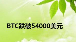 BTC跌破54000美元