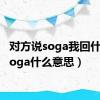 对方说soga我回什么（soga什么意思）