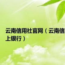 云南信用社官网（云南信用社网上银行）